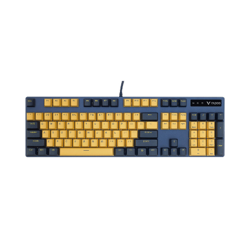 Bàn phím cơ gaming có dây Rapoo V500 Pro Yellow Blue (Brown switch) - Hàng bày - Hình 1