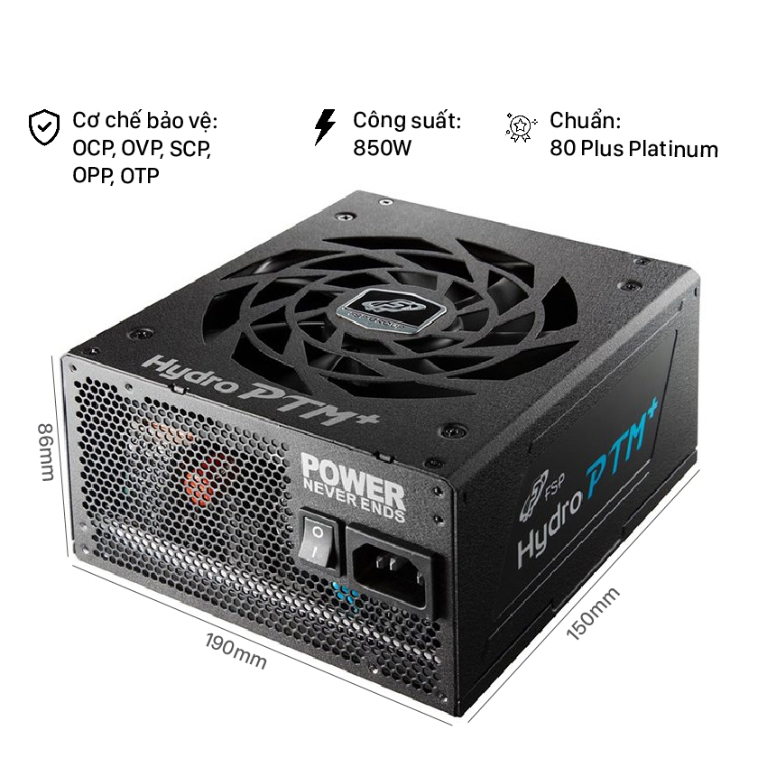 Nguồn FSP HYDRO G PRO HG2-850 - 80 Plus Gold - Cũ xước (Tray, kèm modul) - Hình 2