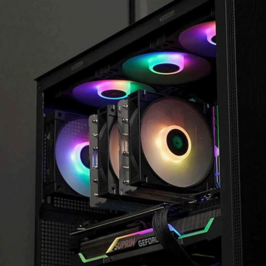 Tản nhiệt khí DEEPCOOL AG620 ARGB Dual Tower - Black - Hình 2
