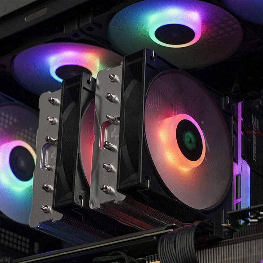 Tản nhiệt khí DEEPCOOL AG620 ARGB Dual Tower - Black - Hình 3