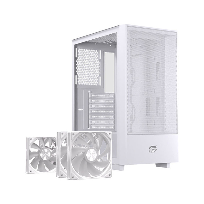 Vỏ Case EINAREX P100 RGB White (ATX/3 fan RGB) - Hình 4