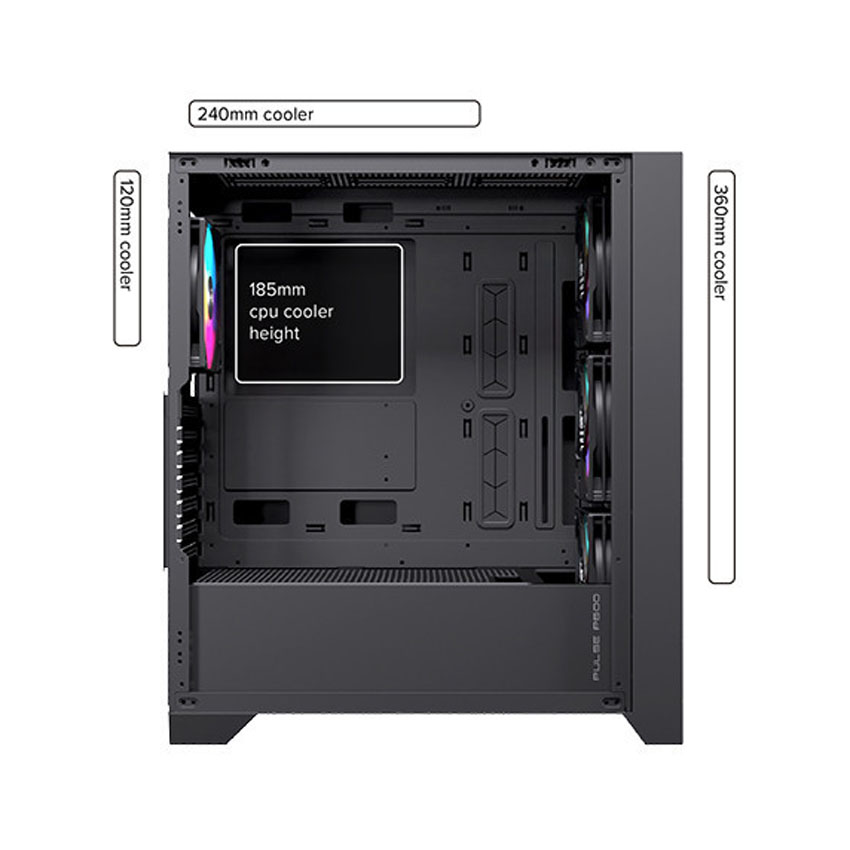 Vỏ Case EINAREX P600 RGB Black (ATX/4 fan RGB) - Hình 4