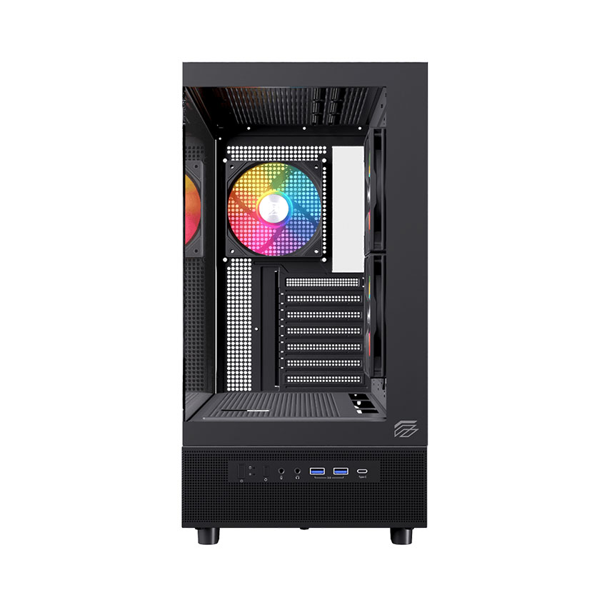 Vỏ Case EINAREX S500 RGB Black (mATX/3 fan RGB) 2