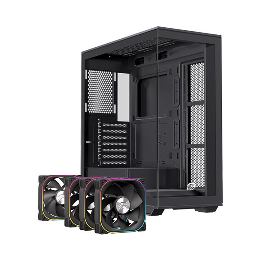 Vỏ Case EINAREX S700 RGB Black (ATX/4 fan RGB)