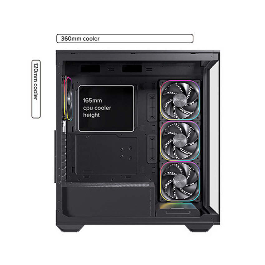 Vỏ Case EINAREX S700 RGB Black (ATX/4 fan RGB) - Hình 3