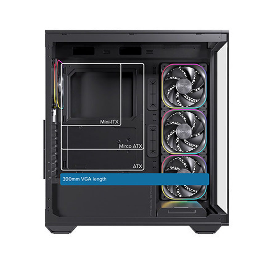 Vỏ Case EINAREX S700 RGB Black (ATX/4 fan RGB)