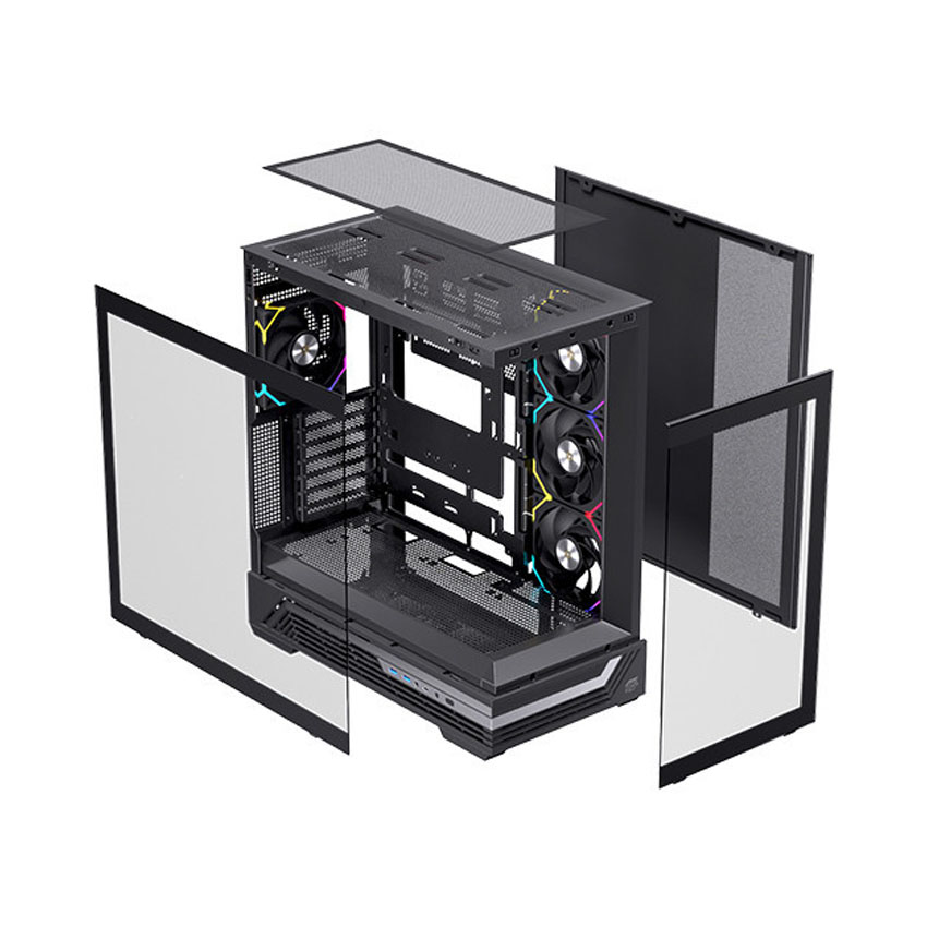Vỏ Case EINAREX S800 RGB Black  (ATX/4 fan RGB) - Hình 6