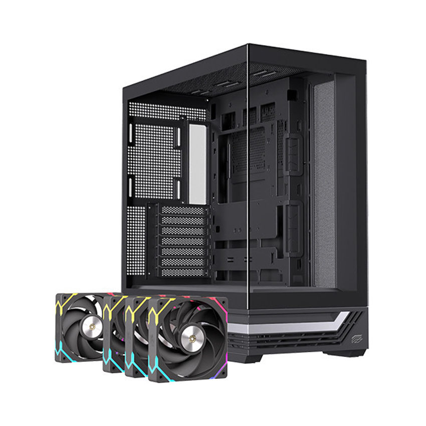 Vỏ Case EINAREX S800 RGB Black  (ATX/4 fan RGB) - Hình 1