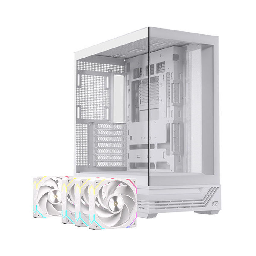 Vỏ Case EINAREX S800 RGB White (ATX/4 fan RGB)