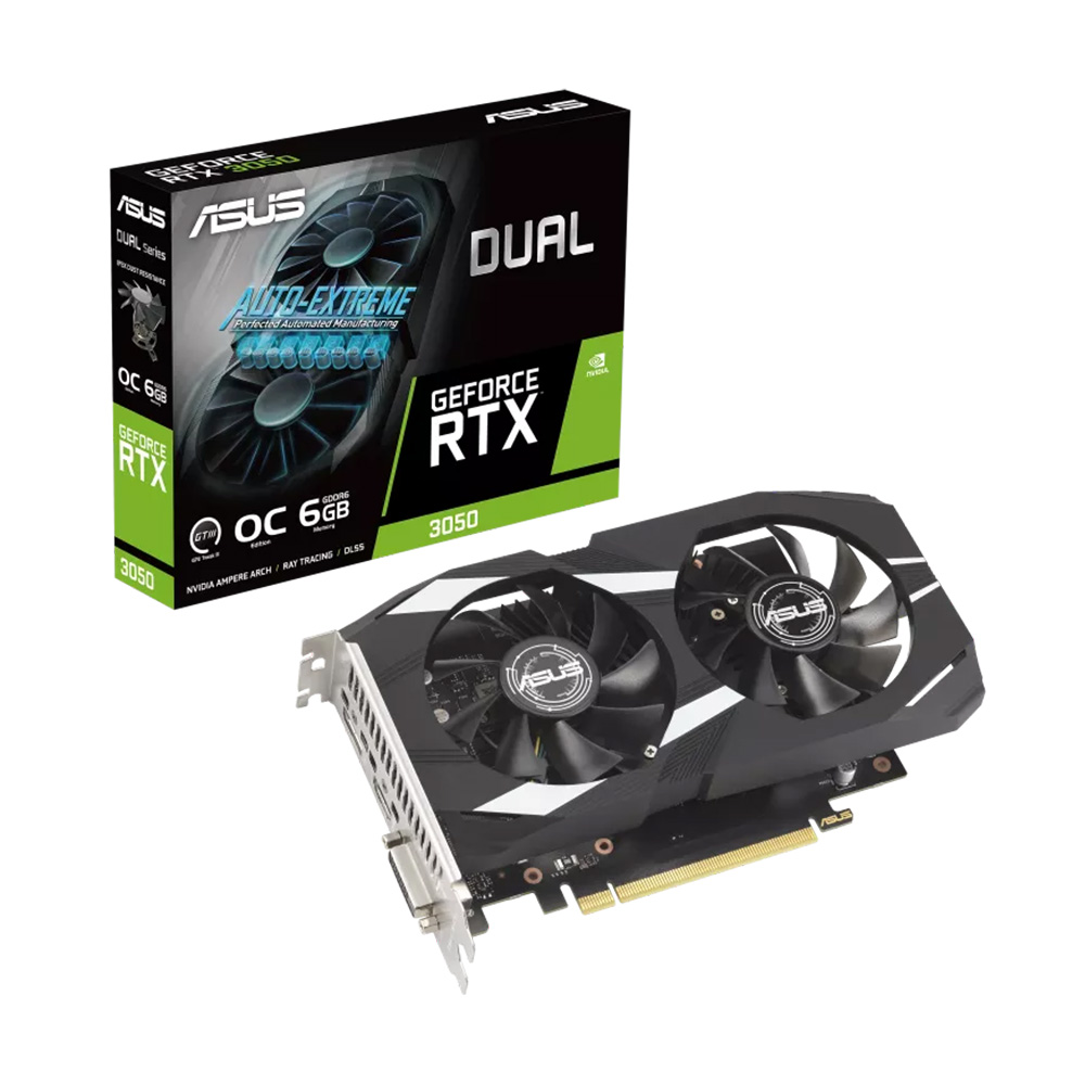 Card màn hình Asus DUAL-RTX 3050-O6G - Likenew (Full box) - Hình 1