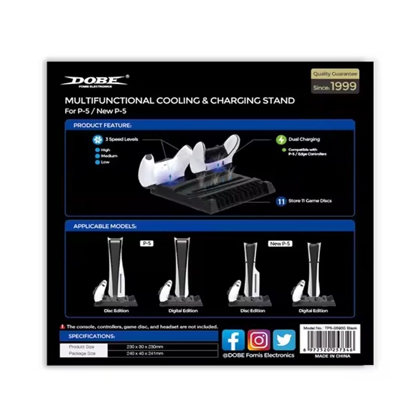 Đế Tản Nhiệt Cho PS5 Slim, Fat DOBE TP5-0593S 1