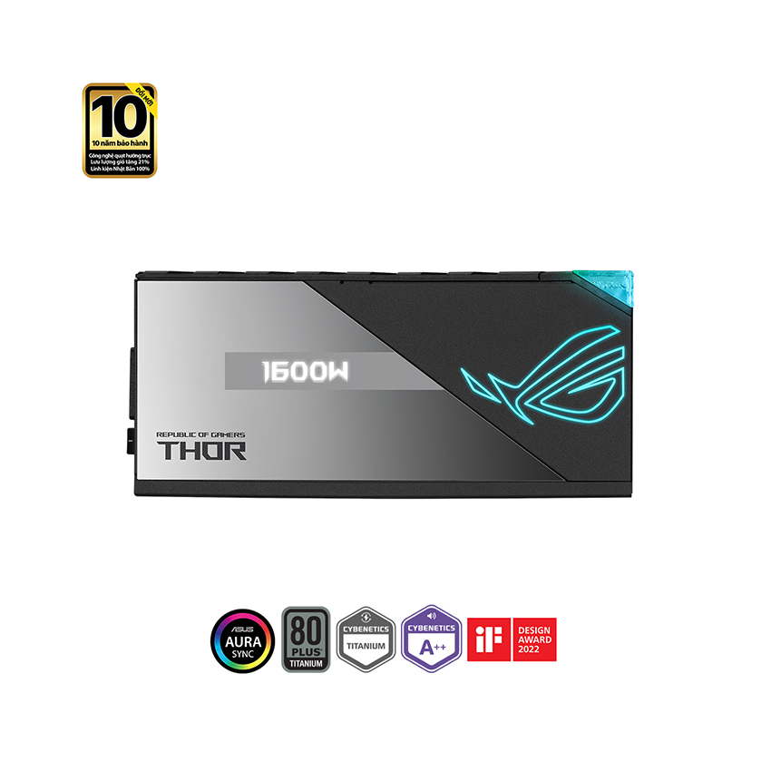 Nguồn  ASUS ROG THOR - 1600T Gaming Titanium - 1600W ( Màu Đen/80 Plus Titanium / Full Modular) - Cũ - Hình 2