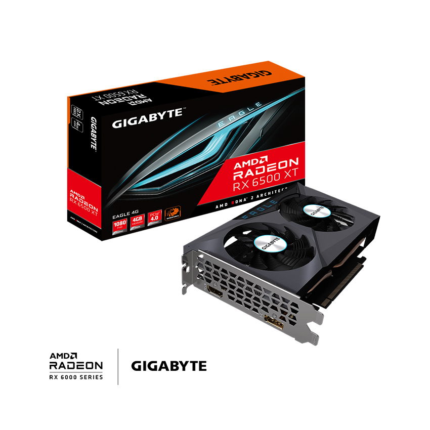Card màn hình Gigabyte RX 6500 XT EAGLE-4GD - Likenew (Full box) - Hình 1