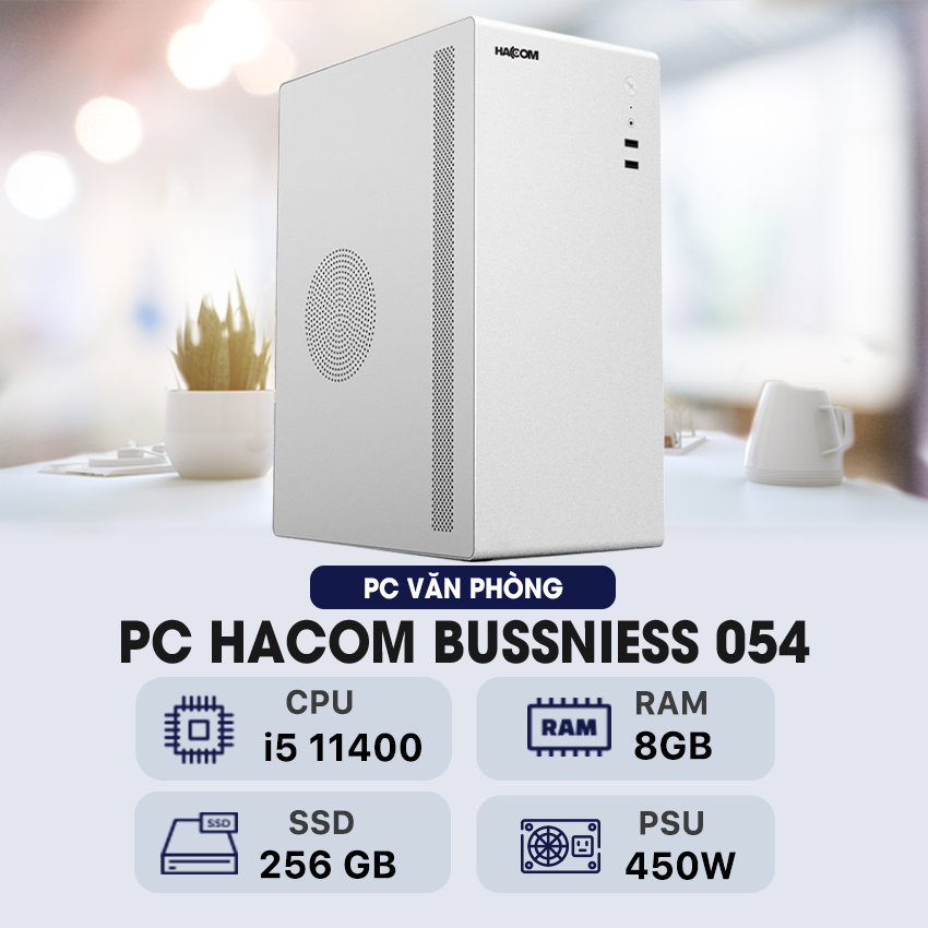 PC HACOM BUSSNIESS 054 ( Intel i5 11400 / 8GB RAM / SSD 256 GB ) - Hình 1
