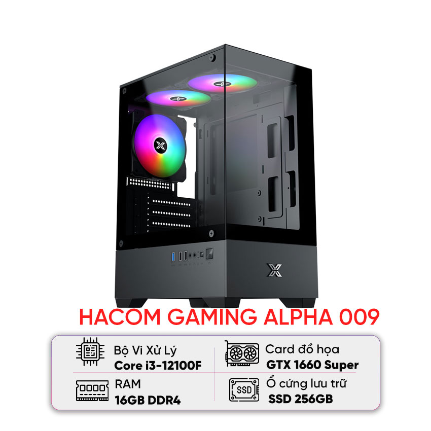 PC HACOM GAMING ALPHA 009 (I3 12100F/B660/16GB RAM/256GB SSD/GTX 1660 Super) - Hình 1
