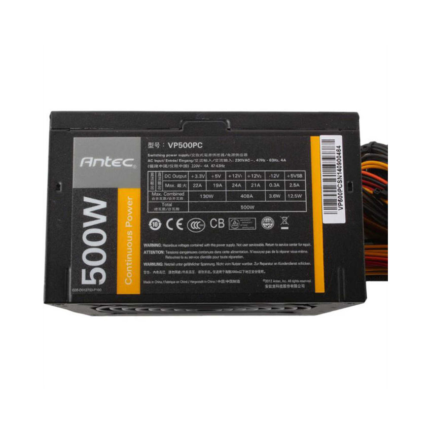 Nguồn Antec VP500PC 500W (80 Plus Bronze/Non Modular) - Cũ đẹp (Tray) - Hình 2