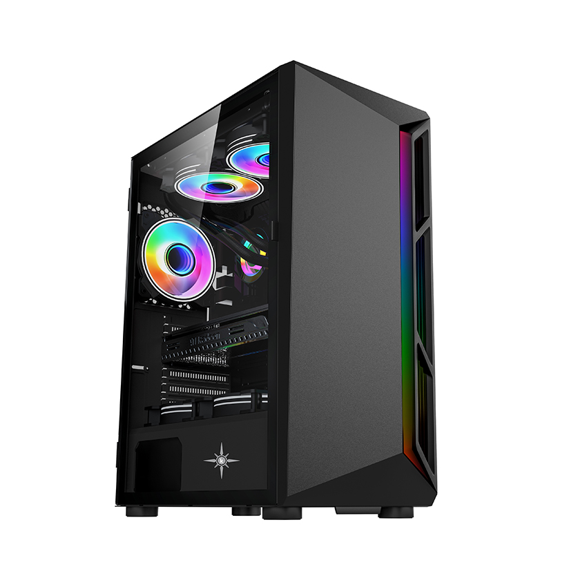 Vỏ case KENOO ESPORT S600 - Black   (Mid Tower / Màu Đen ) - Cũ đẹp (Tray) - Hình 1
