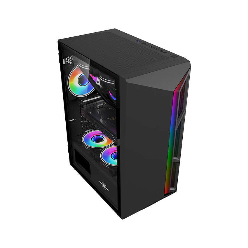 Vỏ case KENOO ESPORT S600 - Black   (Mid Tower / Màu Đen ) - Cũ đẹp (Tray) - Hình 5