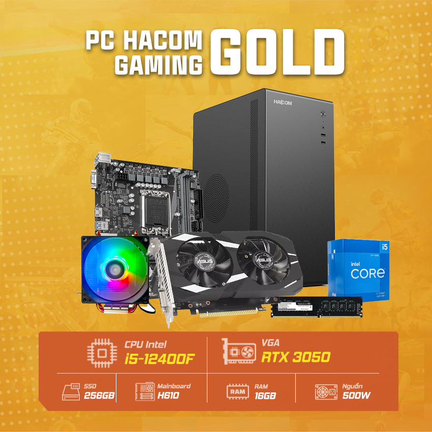 PC HACOM GOLD 026 ( Intel 12400F / VGA RTX 3050 ) - Hình 1