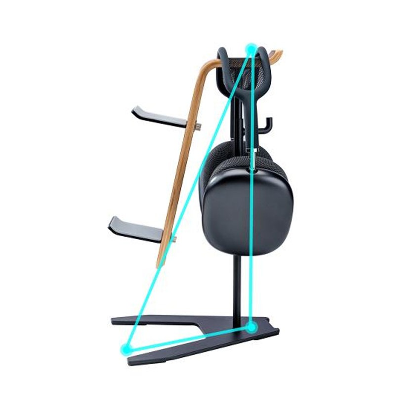 Giá treo tai nghe Crossline EJ71 màu xám - Gỗ và hợp kim nhôm - Hình 3