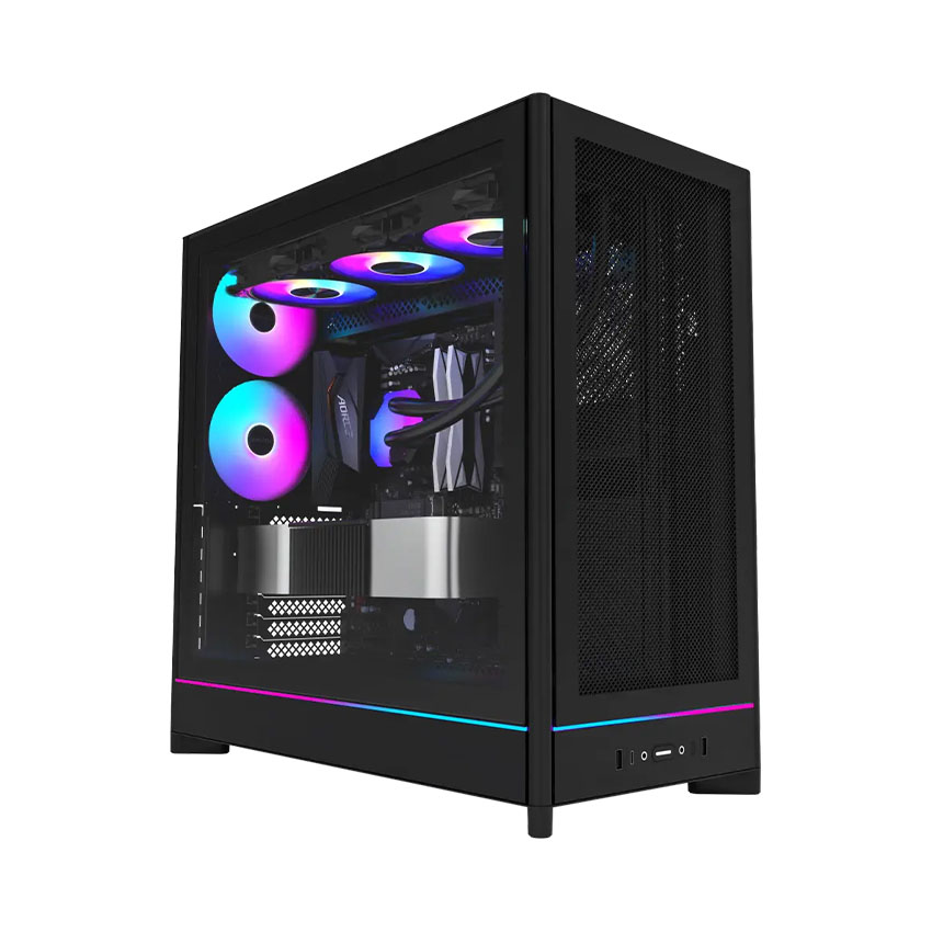Vỏ Case MONTECH HS02 PRO Black (ATX/5 fan ARGB) chính hãng