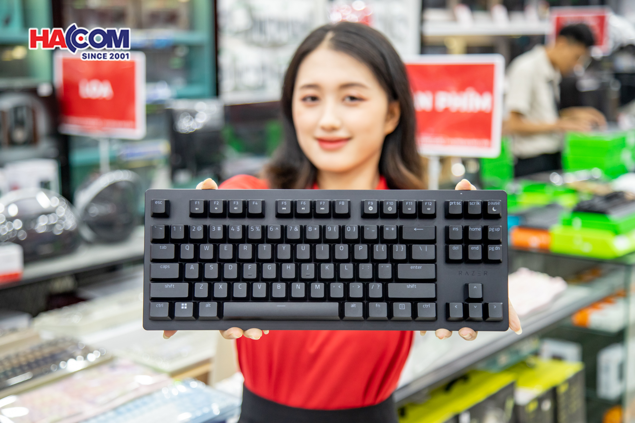 Bàn phím game không dây Razer DeathStalker V2 Pro Tenkeyless Low Profile Optical (RGB/USB/Linear Red - Hình 8